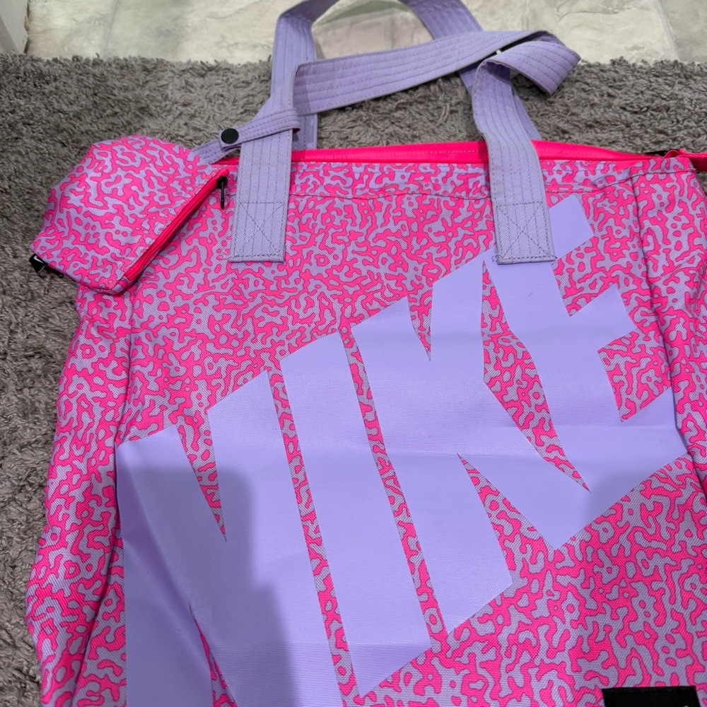 Nike Pink and Purple Tote Bag with Vibrant Design - Picture 2 of 7
